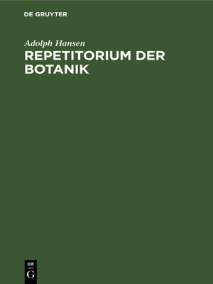 cover image of Repetitorium der Botanik